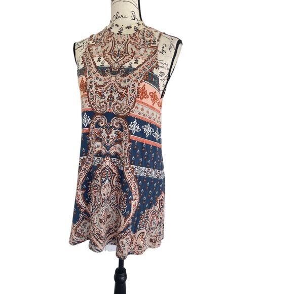 O’Neill Mini Dress Lennon Sleeveless paisley Sz S Boho cottage core - Picture 9 of 14